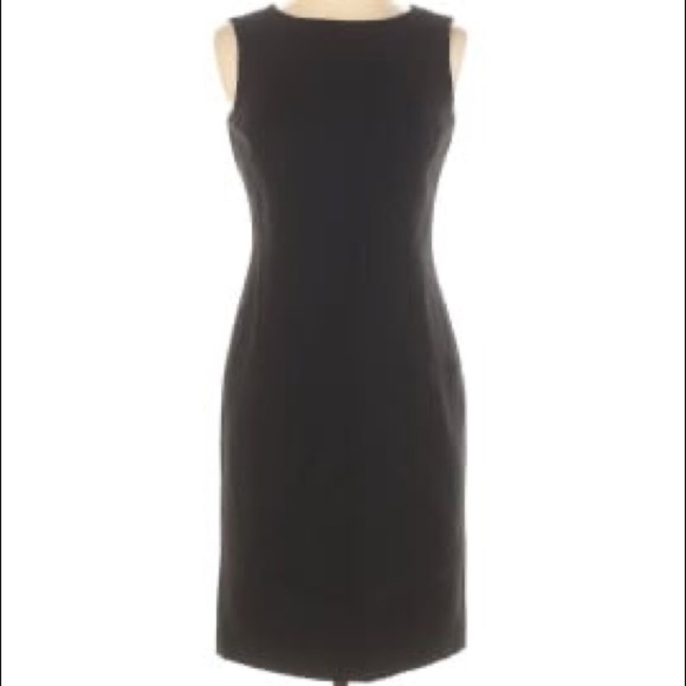 346 Brooks Brothers Stretch Sleeveless Black Dress